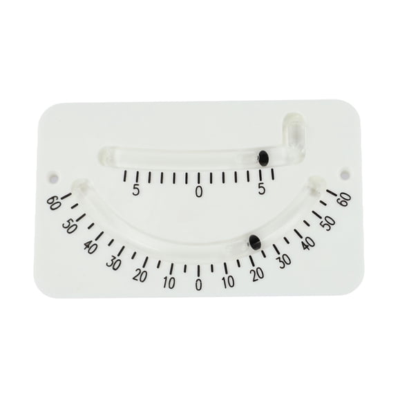 Marine Inclinometer Dual-Tube Steel Ball Bubble Level Indicator For Boat Angle Measurement, Rugged Plastic And Metal Construction, White, 153X95mm