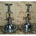 thumbnail image 1 of Marine Industrial Wall Ceiling Mount Silver Shiny Aluminum & Brass Metal Antique Pendant Light Lot of 2, 1 of 8