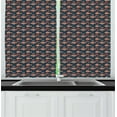 thumbnail image 1 of Marine Kitchen Curtains, Image of Submarines and Zeppelins in Continuous Nostalgic Pattern Nautical, Two Panels Drapes with Rod Pocket Room Decor, 55" X 45", Salmon and Dark Blue, by Ambesonne, 1 of 1
