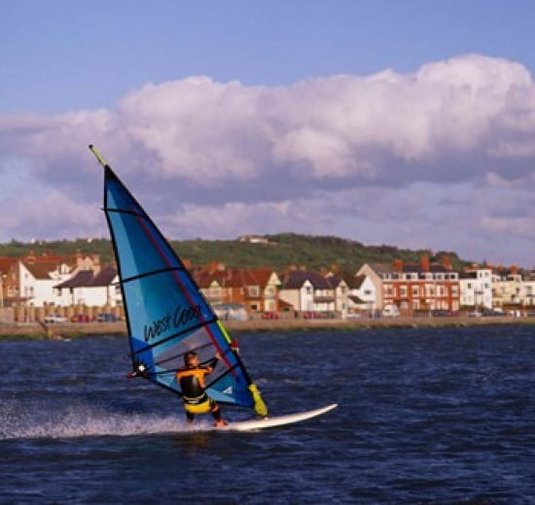 Marine Lake Windsurfer Wirral Merseyside England Canvas Art - Paul Thompson DanitaDelimont (33 x 31)