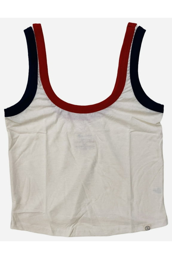 Women's Re-Spun High Softness Fabric Tank Top Tee T-Shirt (Large, Natural (Ivory))