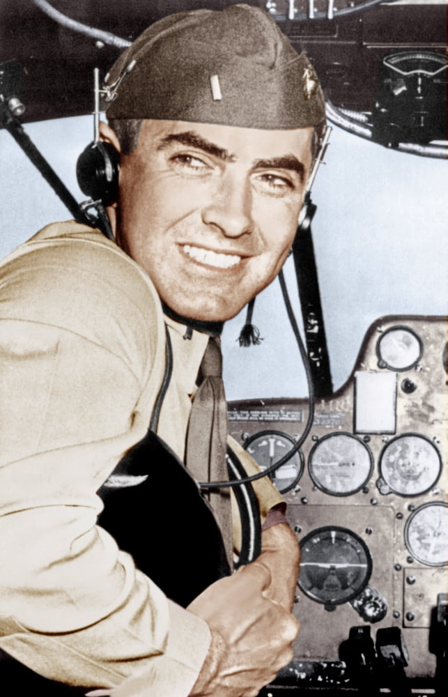 Marine Lieutenant Tyrone Power At The Naval Air Training Center In Corpus Christi Canvas Art - (16 x 20)