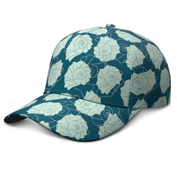 Marine Life Baseball Cap – Nautical Seashell Coral Fish Beach Dad Hat with Tropical Starfish and Spiral Shell Cute Print, Lightweight Summer Hat for Men Women
