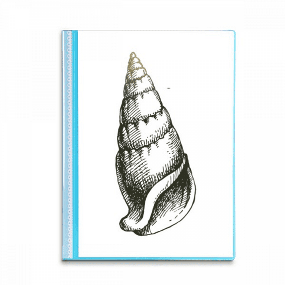 Marine Life Black Snail Pattern Book Sheet Protectors Portfolio Binder Folder