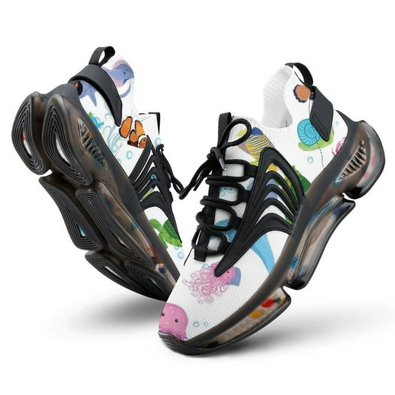 Marine Life, Fish, Animals Bright Walking Shoes for Men Woman Lightweight Tennis Fashion Elastic Sports Shoes Cushion Basketball Shoes