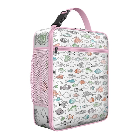 Marine Life Fish Lunch Box Gift Set, Insulated Reusable Cooler Bag for Ocean Lovers - Leakproof Beach & Fishing Lunch Tote for Daily Commute