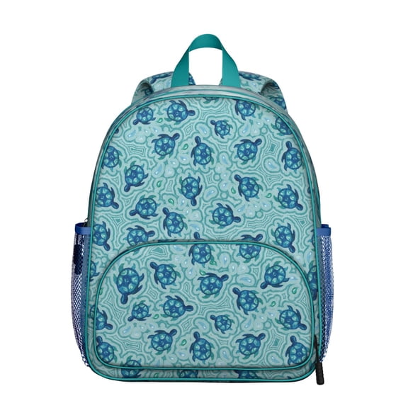 Marine Life Student Backpack – Sea Turtle Hawaiian Ocean Tropical Animal Underwater Cute Turtles Cartoon Beach Abstract Nautical Coral Reef Print