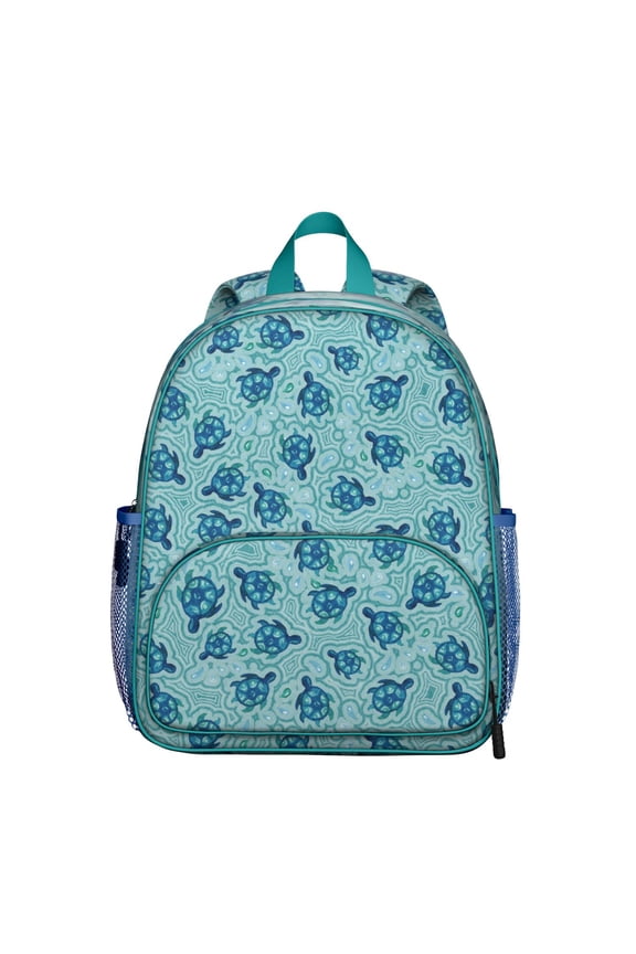 Marine Life Student Backpack – Sea Turtle Hawaiian Ocean Tropical Animal Underwater Cute Turtles Cartoon Beach Abstract Nautical Coral Reef Print