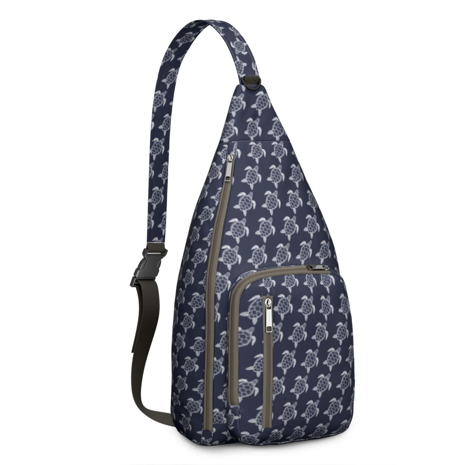 Marine Life Turtle Print Crossbody Bag&nbsp;- Artistic Underwater Turtle Design Sling Pack, Breathable & Durable (Ocean Animal Theme)