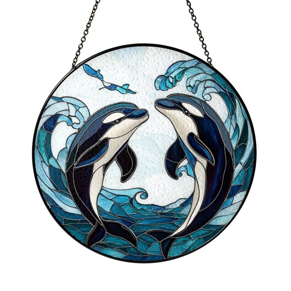 Marine Life Window Hanging – Orca Glass Art