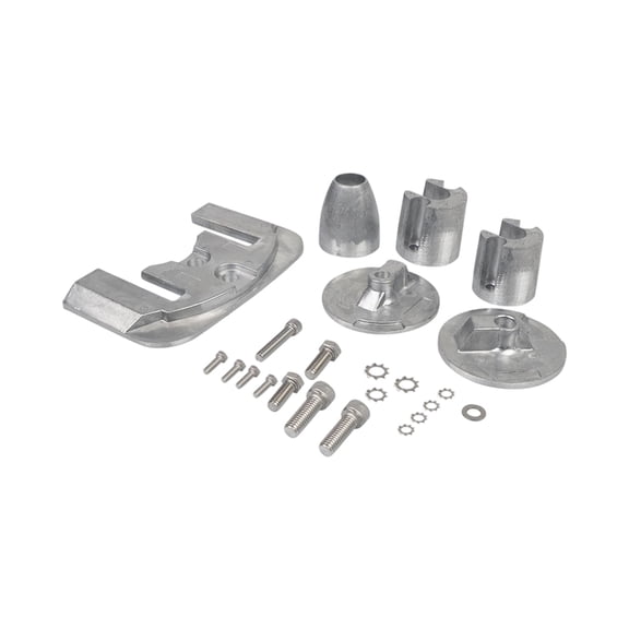 Marine Maintenance Anode Set for Drive Replacement, Aluminum Sacrificial Parts with Bolts Washers