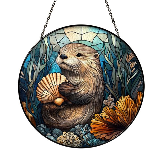 Marine Marine Sea Slug Suncatcher Circle Window Panel Ornament Decor