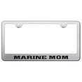 thumbnail image 1 of Marine Mom Laser Etched Logo Stainless Steel License Plate Frame (Brushed Chrome), 1 of 3