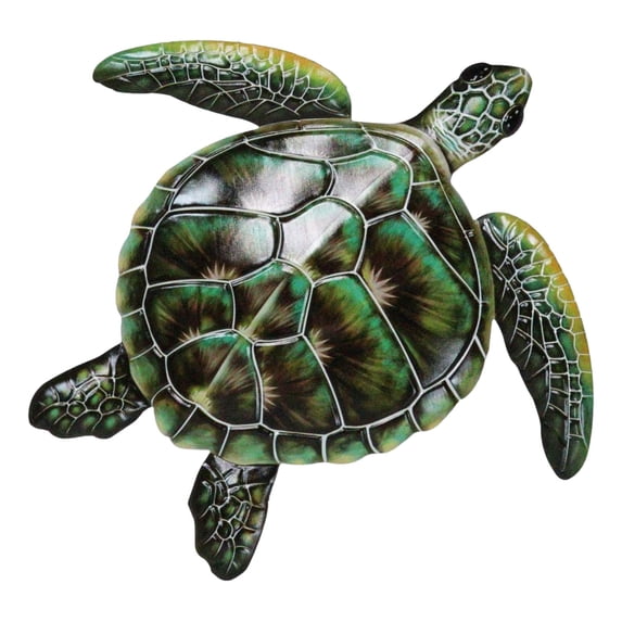 Marine Ocean Harmony Series Green Bermuda Elegant Sea Turtle Metal Wall Decor