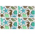 thumbnail image 1 of Marine Ocean Starfish Table Mats Set of 4, Flax Heat Resistant and Wrinkle Free, Coral Pattern Nautical Coastal Decor, Machine Washable for Beach Inspired Dining, 1 of 6