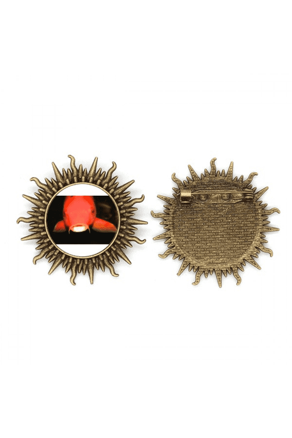 Marine Organism Red Fish Animal Metall Sonne Brosche Haken Pin