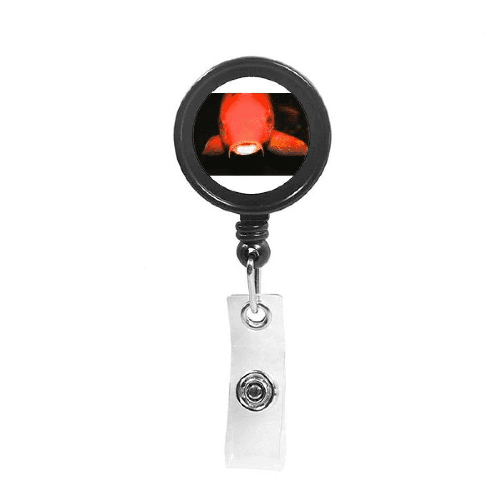 Marine Organism Red Fish Animal Retractable Keychain Badge Holder ID Badge