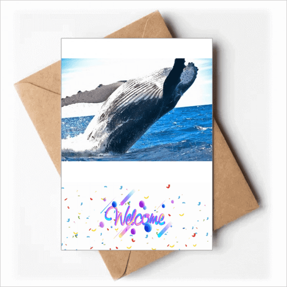 Marine Organism Whale Ocean Animal Welcome Back Greeting Cards Envelopes Blank