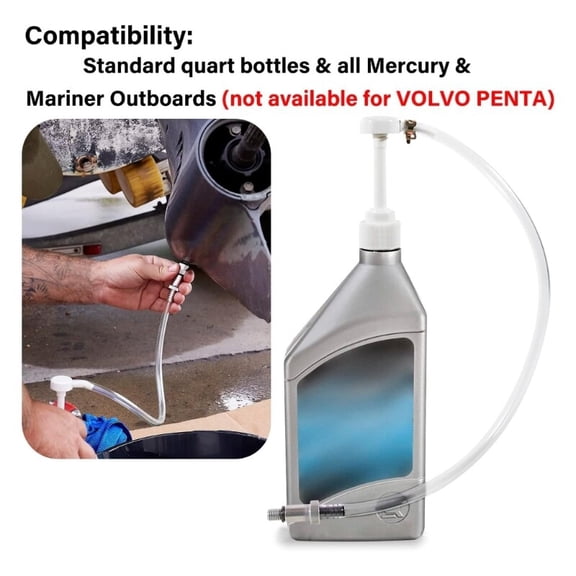 Marine Outboard Boat Motor Lower Unit Gear Oil Change Outdrive Fluid Pump Kit