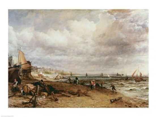 Marine Parade and Old Chain Pier 1827 Canvas Art - John Constable (36 x 24)