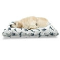 thumbnail image 1 of Marine Pet Bed, Dolphin Whale Octopus Seahorse Swimming in Deep Sea Bubbles Nautical Theme, Resistant Pad for Dogs and Cats Cushion with Removable Cover, 24" x 39", Dark Navy Blue White, by Ambesonne, 1 of 4