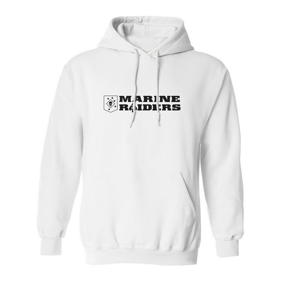 Marine Raiders Black Ink Adult Hooded Sweatshirt