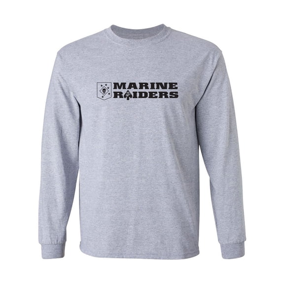 Marine Raiders Black Ink Adult Long Sleeve T-shirt