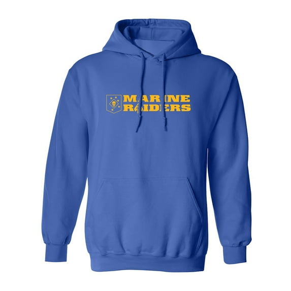 Marine Raiders Gold Print Adult Hooded Sweatshirt