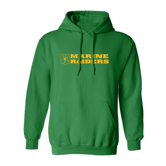 Marine Raiders Gold Print Adult Hooded Sweatshirt