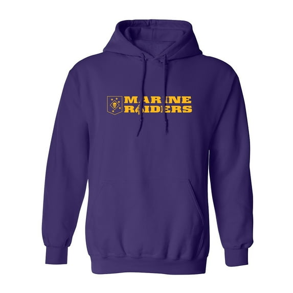 Marine Raiders Gold Print Adult Hooded Sweatshirt