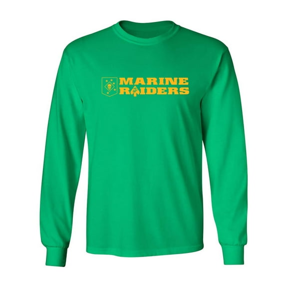 Marine Raiders Gold Print Adult Long Sleeve T-shirt