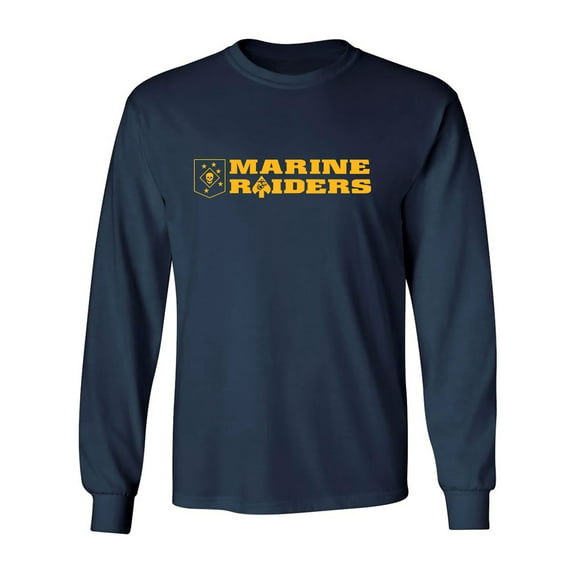 Marine Raiders Gold Print Adult Long Sleeve T-shirt
