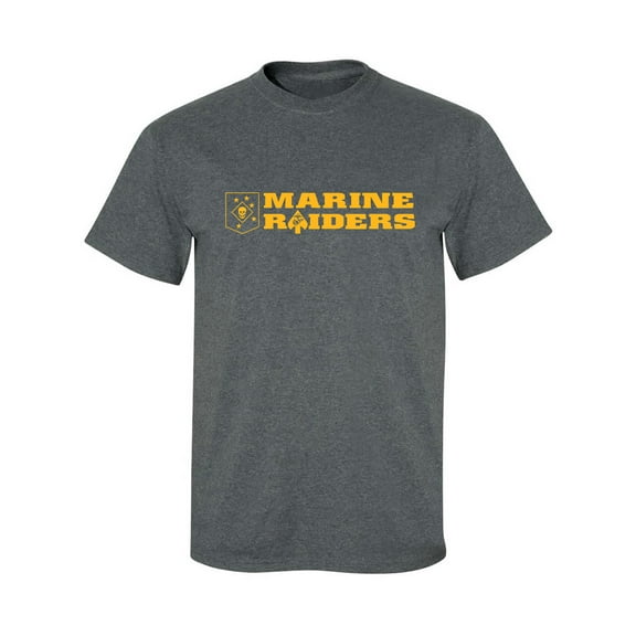 Marine Raiders Gold Print Adult Short Sleeve T-shirt