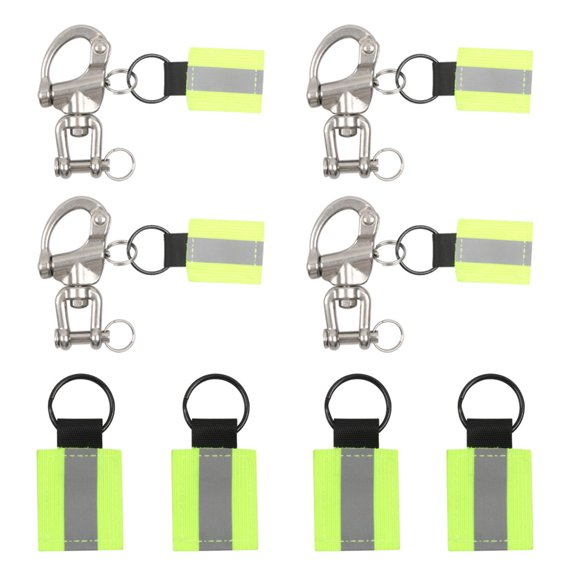 Marine Rigging Shackle Set 316 Stainless Steel Release Clips with Reflective Tabs for Boat Deck Use