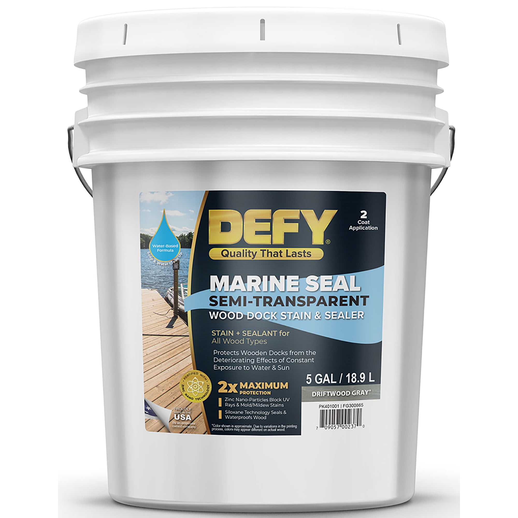 Marine Seal Dock Stain & Sealer Driftwood Gray 5gal