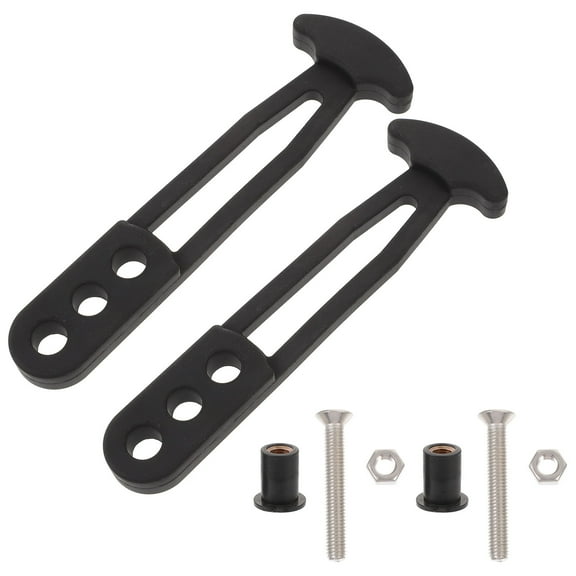 Raindrops 2pcs Adjustable Ladder Straps with Rubber Buckle for Home Use Black 3 Holes