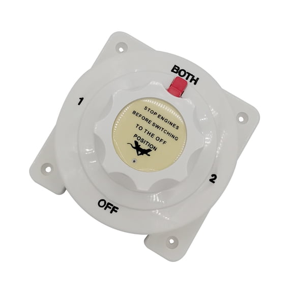 Marine Selector 1 2 Both Off Rotary Control, ABS Two Disconnect Unit for Boat Motorhome Truck Auxiliary Power Management