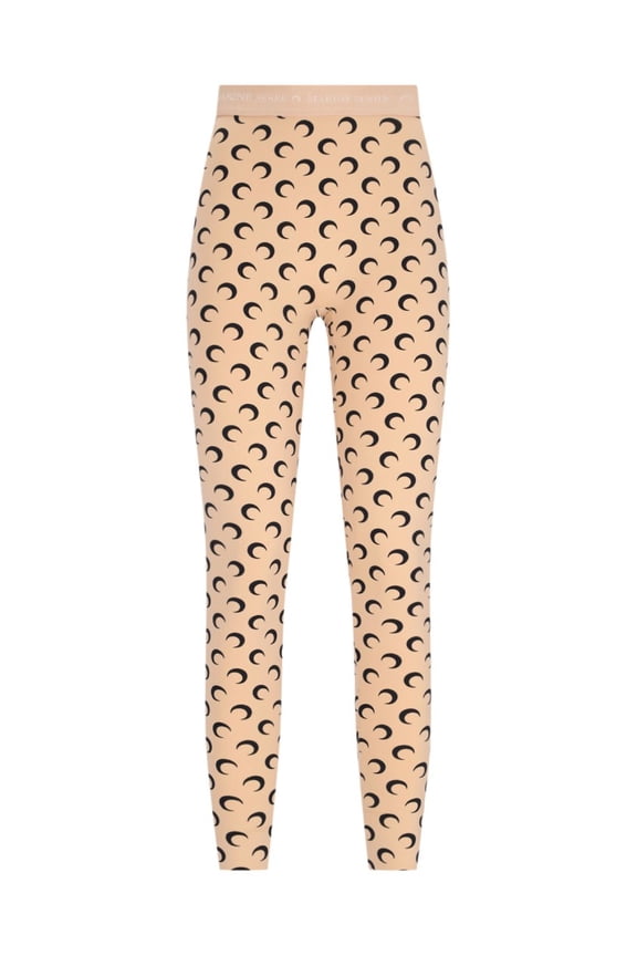 Beige Moon Logo Stretch Leggings (Women's)
