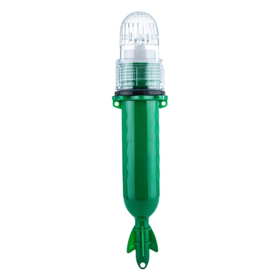 Marine Signal Light Green Auto Activate LED Boat Marker Light Waterproof Emergency Flare Light Night Visible Buoy Navigation Light For Fishing Net Kayak Yacht Marine Safety Use(Green-10inch)