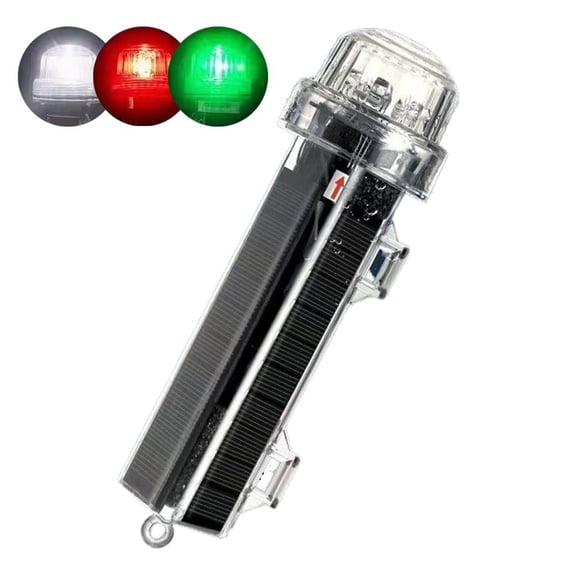 Marine Signal Light with Auto-Flash, Solar Energy Storage, and Waterproof Design for Fishing Boats and Life Rafts, Made of PC Material