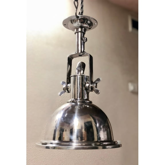 Marine Smooth Aluminum Ceiling Mount Nautical Hanging Cargo Pendant Light Fixture