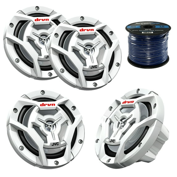 Marine Speaker 6.5" Inch 2-Way Marine Boat Yacht Outdoor Waterproof Coaxial Speakers Bundle Combo