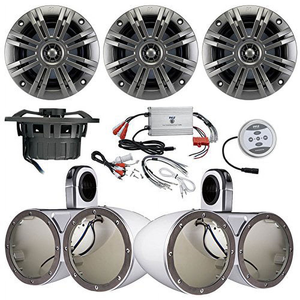 Marine Speaker Package 4x Kicker 41KM652C 6.5" 2way Marine Boat Audio