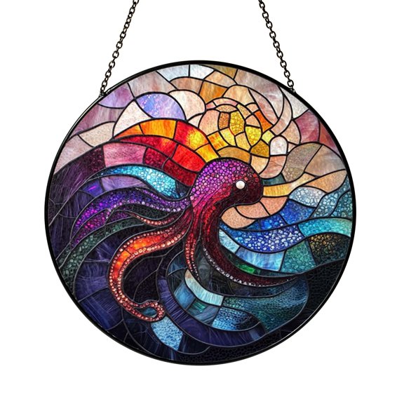 Marine Spotted Eagle Ray Suncatcher Hanging Ornament Present Gift Glass
