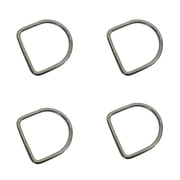 Marine Stainless Steel 1/4" D-Ring Welded, 22mm Height 500 Lbs WLL Sailing 4 Pcs