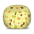 thumbnail image 1 of Marine Storage Toy Bag Chair, Continuous Cartoon with Whale Crab Turtle and Shells, Stuffed Animal Organizer Washable Bag, Small Size, Yellow Multicolor, by Ambesonne, 1 of 3