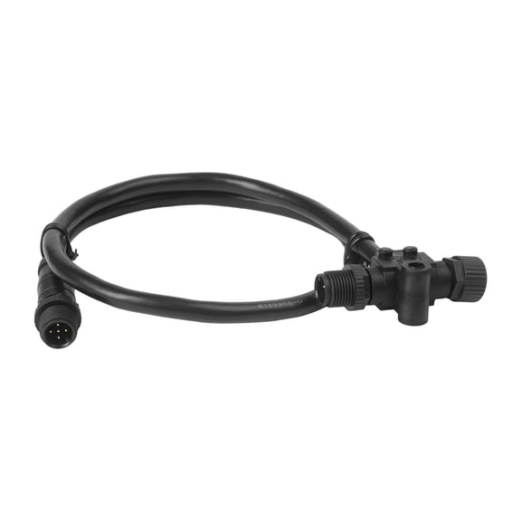 Marine T Connector Cable M125P, 3 Way T Splitter for NMEA 2000 Backbone Drop, Waterproof IP67, 12mm Thread, 5 Pin Locking, 4A Current