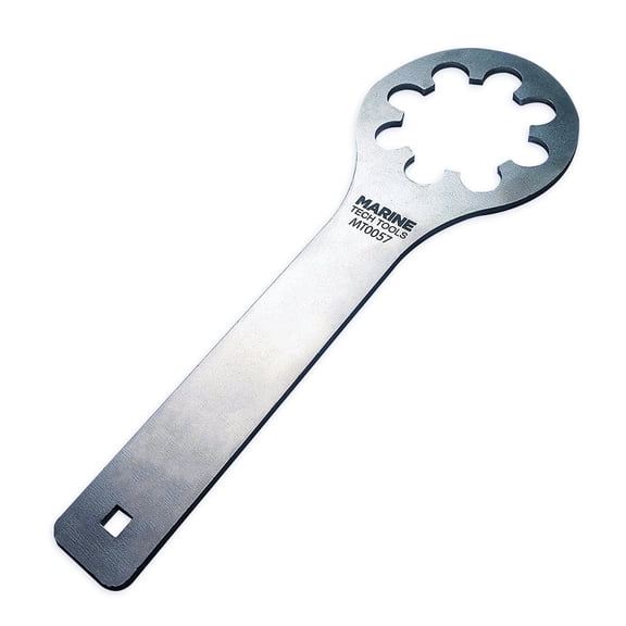 Marine Tech Tools Upper Drive Shaft Spanner Nut Wrench - Fits Mercruiser Bravo, Alpha One Gen II, Blackhawk - 1/2" Drive