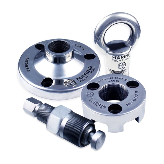 Marine Tech Tools Universal Outboard Lifting System & Flywheel Puller (Master Kit) - Fits Yamaha, Mercury Verado - Forged Steel Engine Hoist