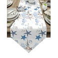 thumbnail image 1 of Marine Texture Seashells StarSeahorse Table Runner Tablecloth Placemat Table Mat For Home Wedding Party Decoration Supplies, 1 of 5